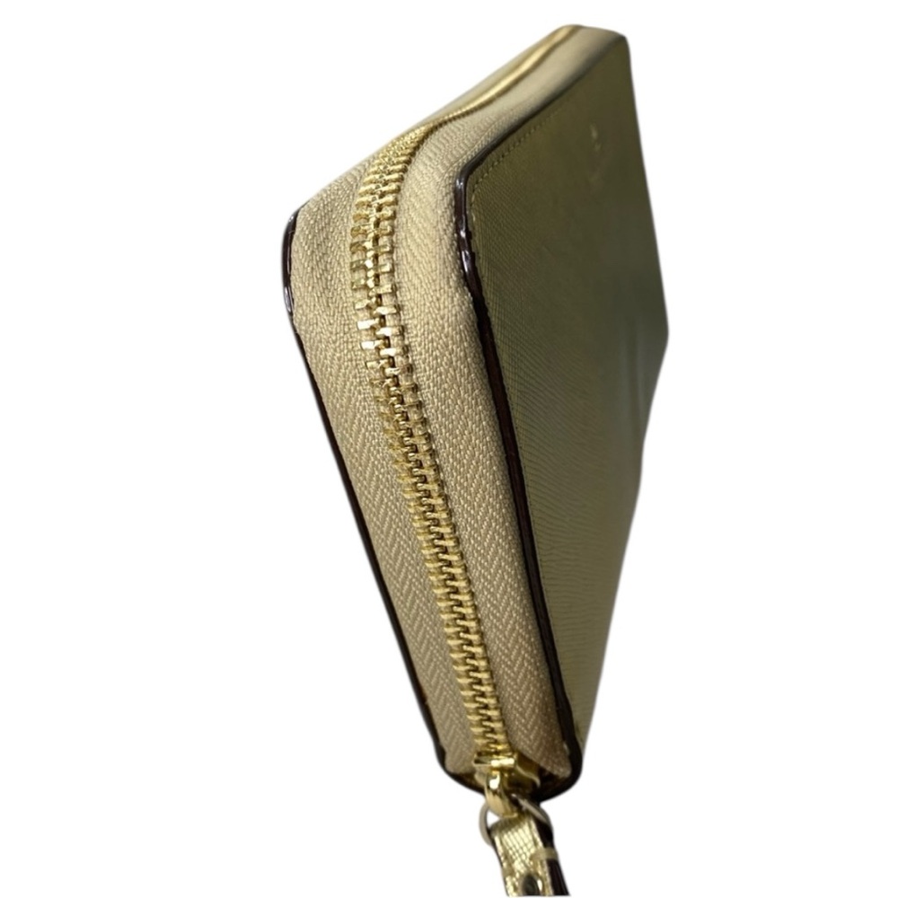 Kate Spade Storybook lining Gold Metallic Wristlet Wallet EUC - Picture 13 of 16